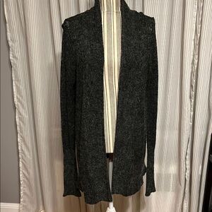 Converse Black Open-Front Cardigan